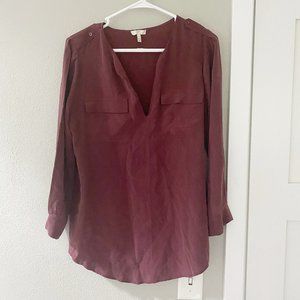 JOIE Marlo 100% Silk Long Sleeve Blouse SZ M